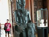 Paris Louvre Antiquities Egypt 1347-1337 BC The God Amon and King Tutankhamen